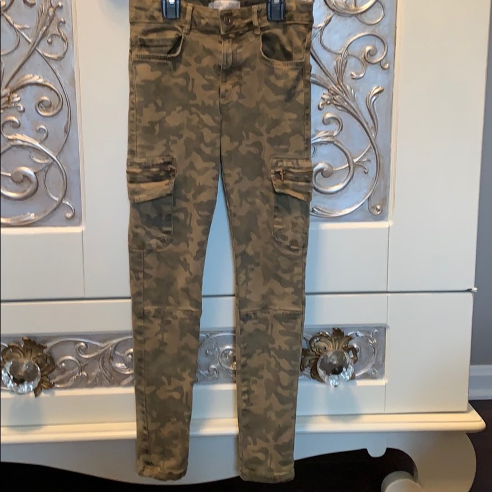 Zara girls denim collection camp jeans size 9